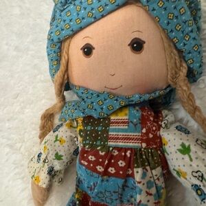 VINTAGE Colorful Patchwork Doll , Holly Hobby